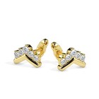 Women s Diamond Stud Earrings 0 27 Ctw Lab Grown Vs1 Ef Round Cut 14k White Gold