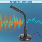 Computer Mini Condenser Microphone Usb Stand Recording Mic For Pc Desktop Laptop