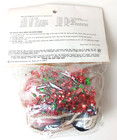 Vintage Walco Santa Mrs Claus Shaped Christmas Ornament Kit Sequins Makes 2