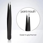 Stainless Steel Eyebrow Tweezer Slant Flat Point For Lash   Ingrown Hair