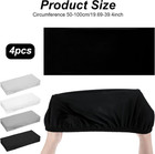 4 Pcs Toilet Tank Lid Cover  Washable Universal Toilet Cover Set With Elastic Bo