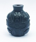 Chinese Hardstone Snuff Bottle Antique Carved Flowers