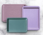 Art   Cook 3 Piece Ceramic Nonstick Cookie Sheet Set Roses