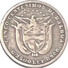 1904 Panama 5 Centesimos Silver Coin - Lot C35
