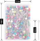 600 Pcs Straight Pins 1 6 In Pearlized Ball Head Sewing Pins For Fabric Diy Sewi