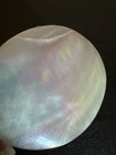 Vintage Mother Of Pearl  Compact Pressed Powder With Puff Brass Trim