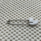 Vintage White Duck Diaper Pin By Safety  In Working Condition   No Metal Tarnish