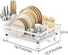 Dish Drying Rack Cup Drainer Stainless Steel Strainer Holder Kitchen Organizer