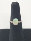 3ct Oval Cut Fire Opal Vintage Engagement Ring 14k Yellow Gold Plated