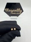 18k Yellow Gold Ball Stud Earrings For Second Piercings Or Baby