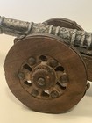Vintage Real Wood Metal Spanish Cannon Replica Rustic Decor 13 5l X 6h