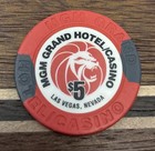 Mgm Grand Hotel Casino  5 Poker Gaming Chip Las Vegas Nevada