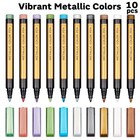 Metallic Marker Pens-set Of 10 Medium Point Markers For Rock Painting  Black