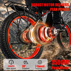26 fat Tire Electric Mountain Bike For Adults  1500w Peak 34mph 48v 15ah  Ul2849