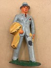 Vintage Metal Lead 3    Figures Lot Of  7 