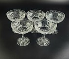 Vintage Stunning Cut-crystal Champagne low Sherbet -5- Resemble Nachtmann Traube