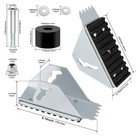 Slogpith Aluminum Anti-skid Shoe Kit For Extension Laddersrubber Padded
