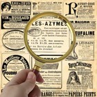 Magnifying Glass 10x Reading Magnifier Handheld 2  Glass Lens Jewelry Loupe Loop