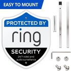 Aluminum Security Yard Sign With Stake Compatible With Ring Camera System Kit
