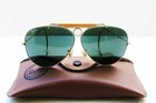 Vintage B l Ray Ban Usa  Shooter 62 Mm G15 Lenses Wrap-around Sunglasses  L0213