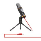  Mic Wired Condenser Sound Podcast Studio Microphone With Holder Clip For Skype
