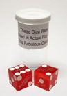 Authentic Rampart Las Vegas Casino Craps Dice Pair Red Frosted Mixed Serial  s