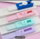 4-pack  Sliding Retractable Pencil Eraser W  Plastic Sleeve School Eraser