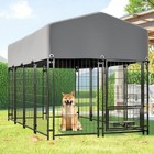4x8ft Outdoor Pet Dog Run House Kennel Shade Cage Enclosure W  Cover Playpen