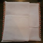 Vtg White Linen Wedding Handkerchiefs 6 Pk Silvermaderia Embroidery Hand Rolled 
