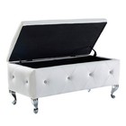 Upholstered Storage Bench Entryway Storage Ottoman End Of Bed Footrest