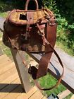 Vintage Wicker    Leather Trout Fishing Creel  Complete
