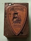 Antique Copper Electrotype Printing Block Plymouth Chrysler Mayflower Logo Ad