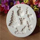 Christmas Silicone Mold Sugarcraft Chocolate Moulds Fondant Cake Decor Tool