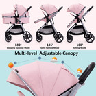 2-in-1 Baby Stroller - Folding Infant Newborn Pram Stroller With Reversible Seat
