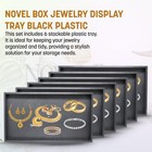 Novel Box 6 Pack Black Plastic Jewelry Display Tray 14 75x8 25x1 15  no Lid 