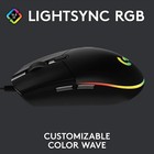 Logitech G203 Lightsync  Wired Gaming Mouse--black