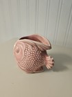 Vintage Mccoy Pottery Pink Rose Fish Flower Holder Planter  C  Late 1930 s