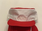 Qty 6 Vtg Pillbox Style Snapback Hat Cap Red Brim Top Blank White Panel - New
