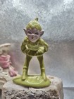 Mcm Vintage Green Chartreuse Gilner Pixie - 1950s Elf Blowing Kiss In Leaf Hat