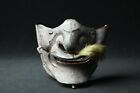 Menpo Mempo Japanese Samurai Iron Mask Samurai Armor Yoroi Face Guard Antique