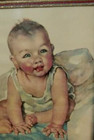 Antique Baby Print Rosy Cheeks Delicate Pink Wood Ellen Pyle Who Wants Me 1920s