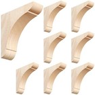 8 Pcs Wood Corbels Wooden Shelf Brackets  Unfinished 6 X 6 X 1 75 Inches 1
