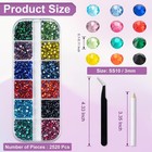 2520pcs Multicolored Flatback Rhinestones For Exquisite Crafting   Nail Art