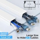34  Or 153    Cord Hider Cable Hider Wire Covers For Home And Office Paintable