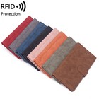 Passport Holder Cover Pu Leather Travel Organizer Wallet Case With Rfid Blocking