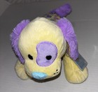 Ganz Webkinz Jelly Bean Puppy Hm474 8  Plush Stuffed Dog Yellow Purple W Code