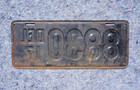 1917 Delaware License Plate   8830