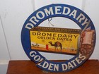 Vintage Dromedary Golden Dates Cocoanut Cardboard Store Double Sided Sign