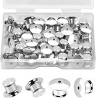 30pcs Locking Pin Backs Locking Pin Keepers Clasp Metal Pin Locks Back