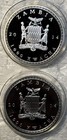 Zambia 1000 Kwacha 2014 Black Rhinoceros   Siberian Tiger Endangered 2 Coin Lot